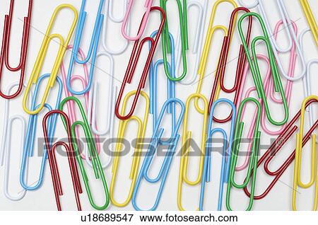 Large group of multi colored paper clips View Large Photo Image Stock Photo - Large group of multi colored paper clips. Fotosearch