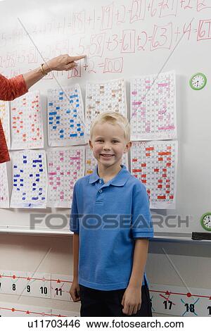 Little Boy at Front of Classroom View Large Photo Image Stock Photograph - Little Boy at Front of Classroom. Fotosearch