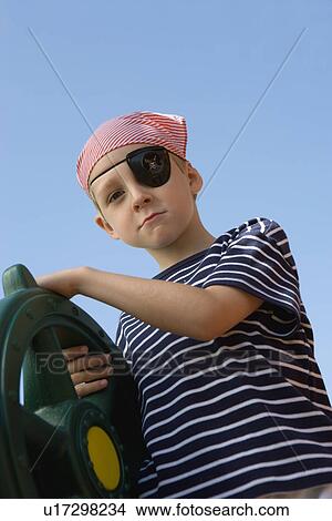 Picture - Little Boy Playing Pirate. Fotosearch