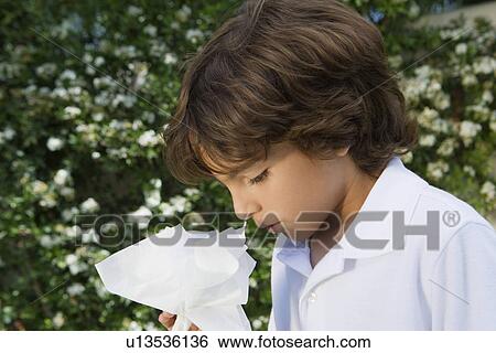 Stock Photograph - Little Boy with a Cold. Fotosearch