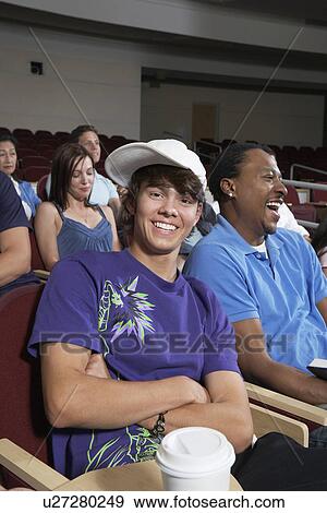 Male student sitting in class, portrait View Large Photo Image Stock Photo - Male student sitting in class, portrait. Fotosearch