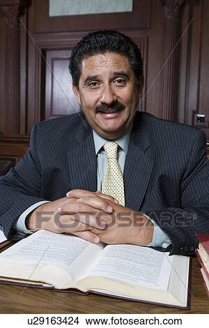 Picture - Man sitting in court, portrait. Fotosearch