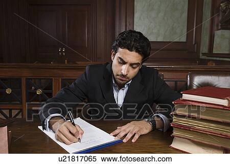Stock Photography - Man working in court. Fotosearch