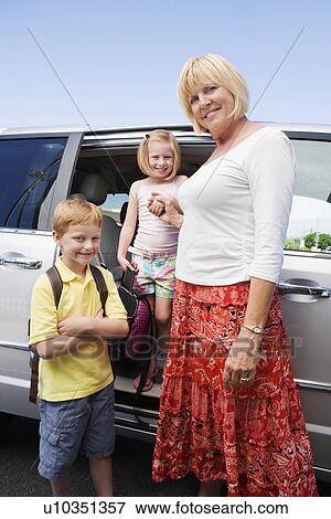 Mother Driving Children to School View Large Photo Image Stock Photo - Mother Driving Children to School. Fotosearch