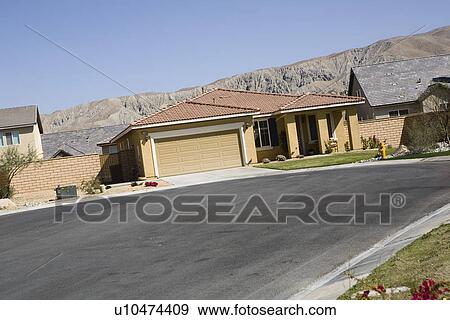 Stock Photo - New Houses on Cul-de-sac. Fotosearch