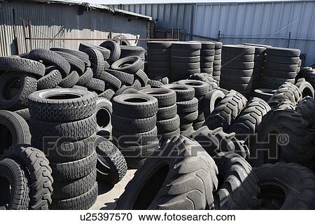 Old tires in recycling centre View Large Photo Image Stock Image - Old tires in recycling centre. Fotosearch