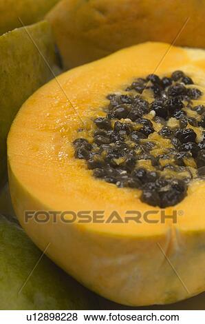 Stock Photo - Papaya, close-up. Fotosearch