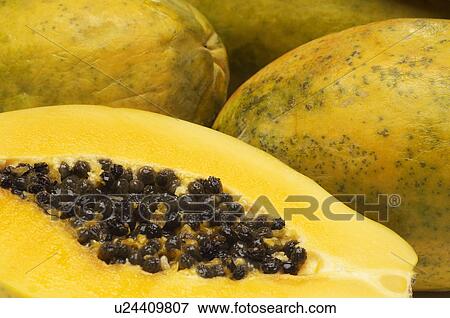 Stock Photo - Papaya, close-up. Fotosearch