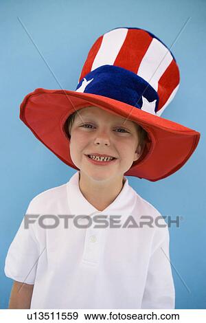 Stock Photo - Patriotic Boy. Fotosearch