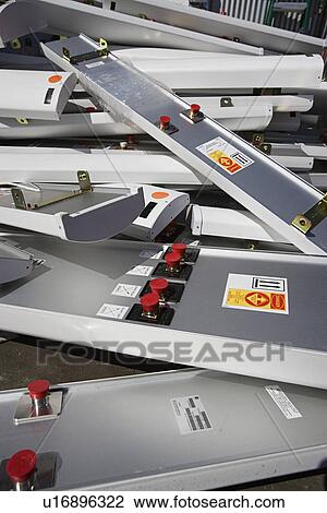 Stock Image - Pile of old electric components. Fotosearch