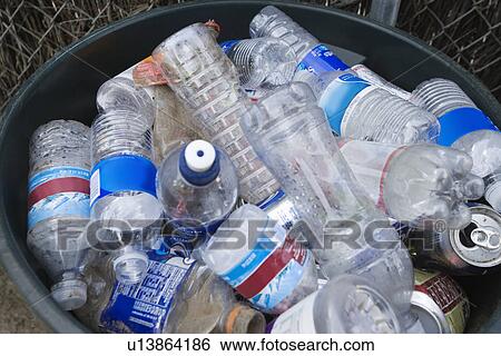 Stock Photograph - Plastic bottles in bin. Fotosearch