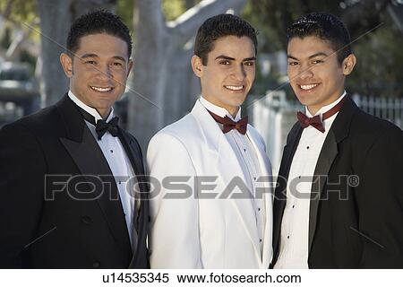 Portrait of three boys (13-15) wearing tuxedos at Quinceanera View Large Photo Image Stock Photography - Portrait of three boys (13-15) wearing tuxedos at Quinceanera. Fotosearch