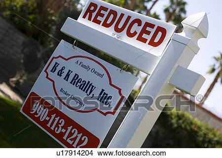 Real Estate Sign Advertising Reduced Price View Large Photo Image Picture - Real Estate Sign Advertising Reduced Price. Fotosearch