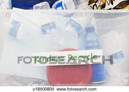 Stock Photography - Recycling Container in Classroom. Fotosearch