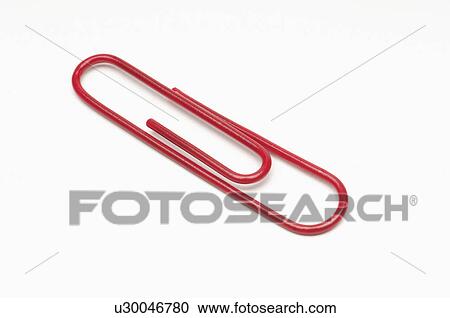 Red paper clip on white background View Large Photo Image Stock Image - Red paper clip on white background. Fotosearch