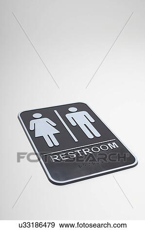 Stock Photo - Restroom sign. Fotosearch
