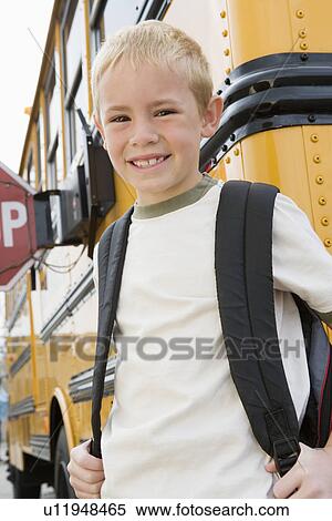 School Boy by School Bus View Large Photo Image Stock Photography - School Boy by School Bus. Fotosearch