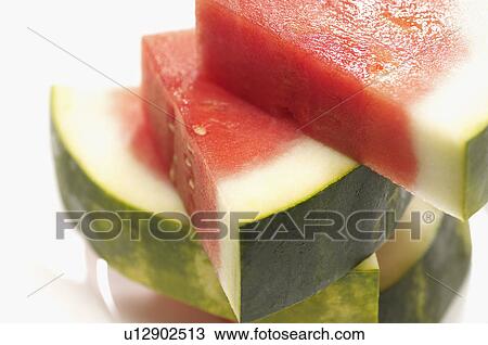 Stock Image - Sliced watermelon, close-up. Fotosearch