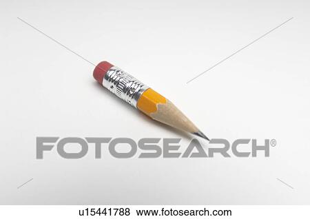 Stock Photo - Small pencil on white background. Fotosearch