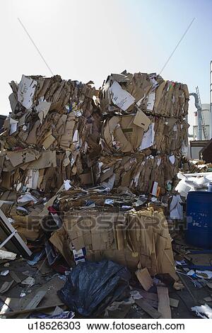 Stacks of cardboard boxes in recycling centre View Large Photo Image Stock Image - Stacks of cardboard boxes in recycling centre. Fotosearch