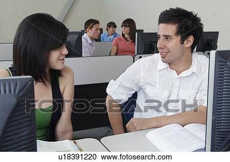 Students working in computer classroom View Large Photo Image Stock Image - Students working in computer classroom. Fotosearch