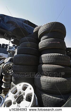 Tires in Junkyard View Large Photo Image Stock Image - Tires in Junkyard. Fotosearch