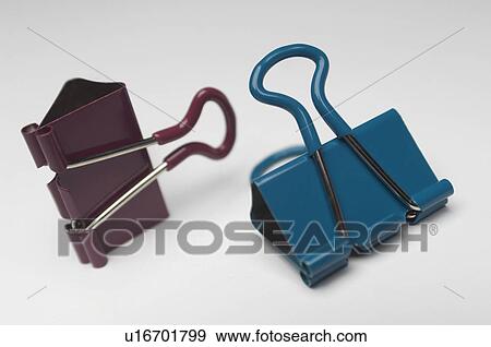 Two binder clips View Large Photo Image Stock Photo - Two binder clips. Fotosearch