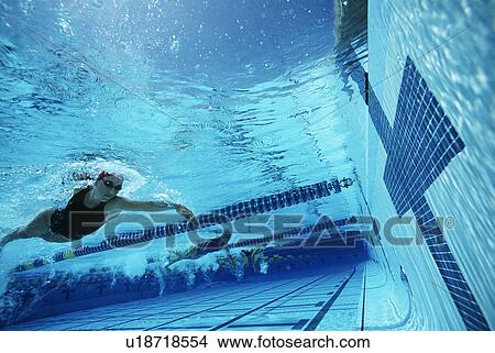 Underwater view of swimmers in pool View Large Photo Image Picture - Underwater view of swimmers in pool. Fotosearch