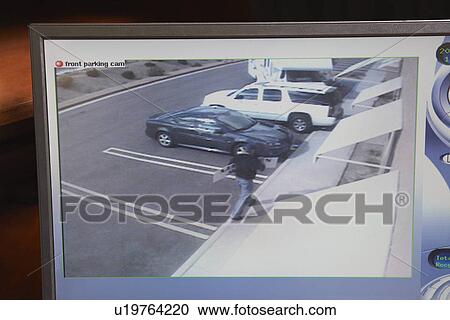 Video monitor with picture from security camera View Large Photo Image Stock Image - Video monitor with picture from security camera. Fotosearch