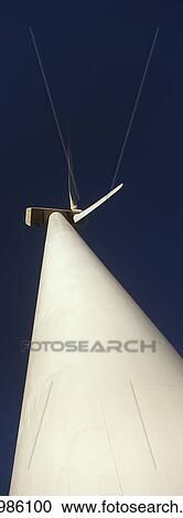 Wind turbine, low angle view View Large Photo Image Stock Image - Wind turbine, low angle view. Fotosearch