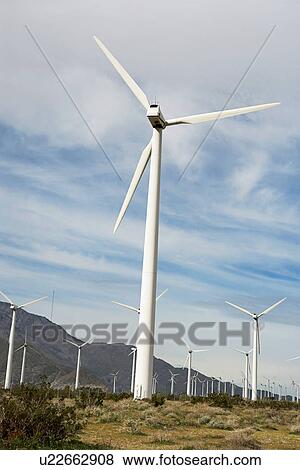 Wind turbines at wind farm View Large Photo Image Stock Photo - Wind turbines at wind farm. Fotosearch