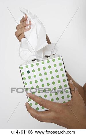 Woman holding box of tissues, close-up of hands View Large Photo Image Stock Photograph - Woman holding box of tissues, close-up of hands. Fotosearch