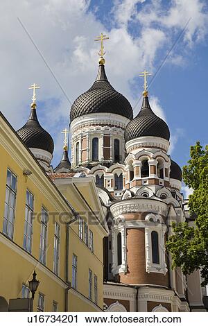 Stock Image - Alexander Nevsky Cathedral in old town Tallinn, Estonia. Fotosearch
