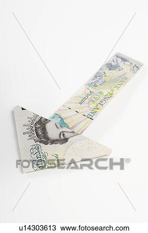 Arrow made of folded banknotes View Large Photo Image Stock Image - Arrow made of folded banknotes. Fotosearch