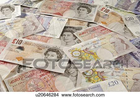 Picture - British paper currency. Fotosearch