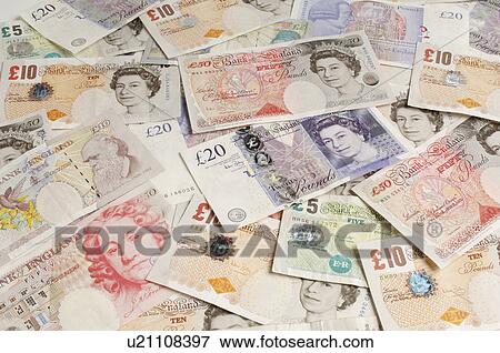 Stock Photo - British paper currency. Fotosearch