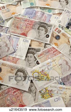 Stock Photo - British paper currency. Fotosearch