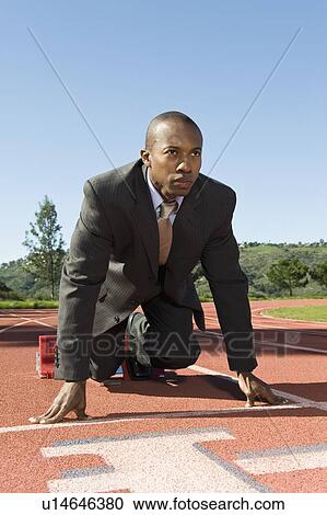 Businessman At Starting Blocks View Large Photo Image Stock Image - Businessman At Starting Blocks. Fotosearch