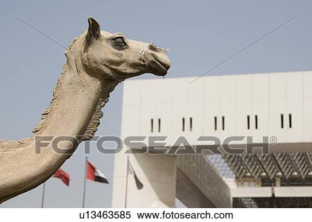 Dubai, UAE, A statue of a camel is on display outside the Dubai Municipality headquarters building. View Large Photo Image Stock Photography - Dubai, UAE, A statue of a camel is on display outside the Dubai Municipality headquarters building.. Fotosearch
