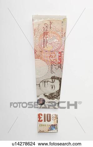 Exclamation mark symbol made of folded banknotes View Large Photo Image Picture - Exclamation mark symbol made of folded banknotes. Fotosearch