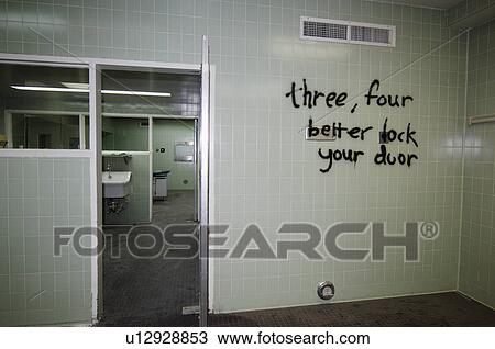 Graffiti on Shower Room Wall View Large Photo Image Stock Image - Graffiti on Shower Room Wall. Fotosearch