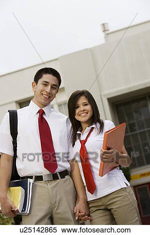 Stock Photography - High School Couple. Fotosearch