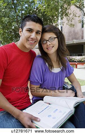 High School Couple Studying View Large Photo Image Stock Image - High School Couple Studying. Fotosearch