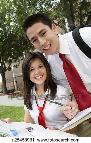 High School Couple Studying View Large Photo Image Stock Image - High School Couple Studying. Fotosearch