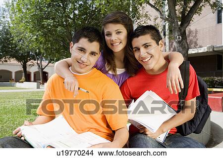 High School Friends Studying View Large Photo Image Picture - High School Friends Studying. Fotosearch