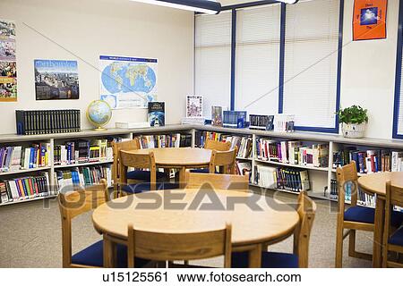 High School Library Reading Room View Large Photo Image Stock Image - High School Library Reading Room. Fotosearch