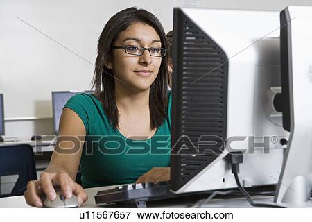 Stock Photo - High School Student in Class. Fotosearch