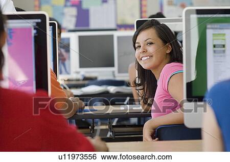 Stock Photograph - High School Student in Class. Fotosearch