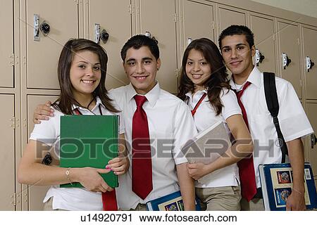 High School Students Beside School Lockers View Large Photo Image Stock Image - High School Students Beside School Lockers. Fotosearch