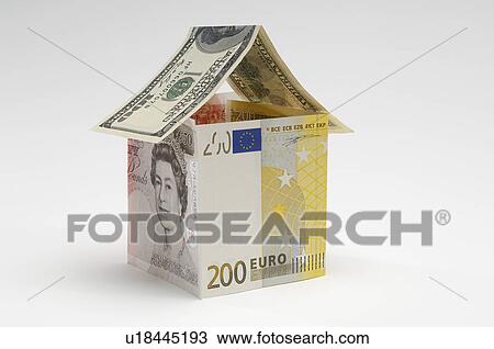 House made of paper currency View Large Photo Image Stock Image - House made of paper currency. Fotosearch